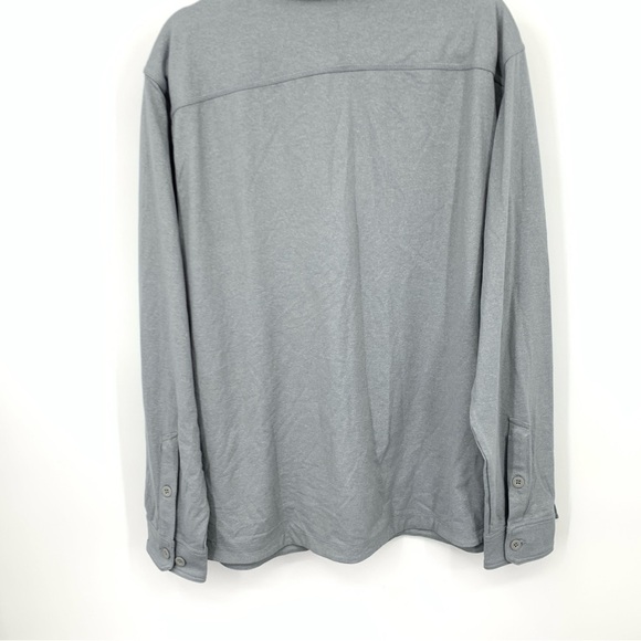 Duluth Trading Men Size XL Shirt Button Down Top Long Sleeve Gray Powercord - Picture 6 of 8